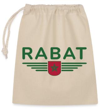Morocco Rabat Fan Outfit Design T Shirt - Closable cotton gift bag (25x30cm) - nature - Front