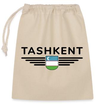 T-shirt Tachkent – Cœur de l’Ouzbékistan - Sac cadeau en coton avec cordon (25 x 30 cm) - nature - Devant
