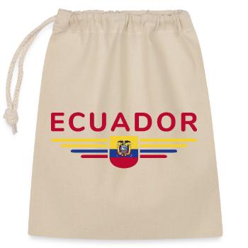 Ecuador Fans T-Shirt Design - Verschließbarer Geschenkbeutel aus Baumwolle (25x30cm) - Natur - Vorne