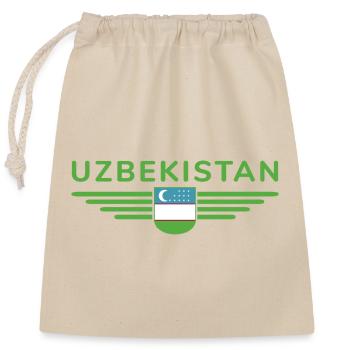 Usbekistan T-Shirt – Stolz und Kultur - Verschließbarer Geschenkbeutel aus Baumwolle (25x30cm) - Natur - Vorne