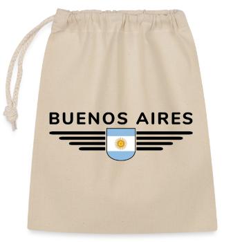 Buenos Aires Shirt for Argentina Fans - Closable cotton gift bag (25x30cm) - nature - Front