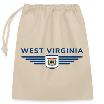 West Virginia Fan Shirt – Nature & Pride - Closable cotton gift bag (25x30cm) - nature - Front