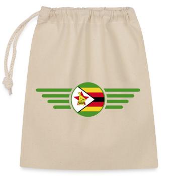 J’aime le Zimbabwe, T-shirt design de style élégance - Sac cadeau en coton avec cordon (25 x 30 cm) - nature - Devant