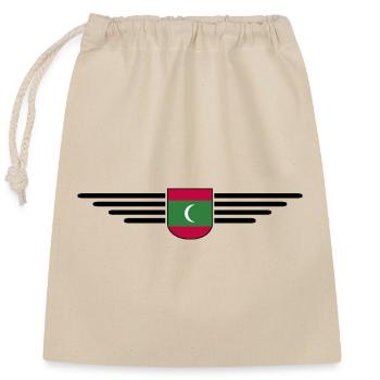 Maldives Fans: Exclusive Shirts - Closable cotton gift bag (25x30cm) - nature - Front