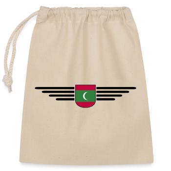 Maldives Fans: Exclusive Shirts - Closable cotton gift bag (25x30cm) - nature - Front