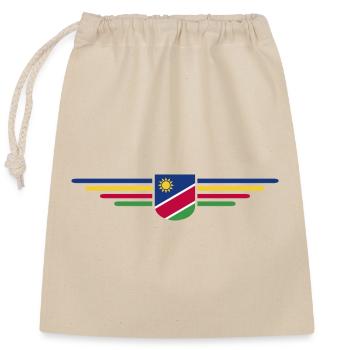 Namibia T-Shirt für Fans und Reisende - Verschließbarer Geschenkbeutel aus Baumwolle (25x30cm) - Natur - Vorne