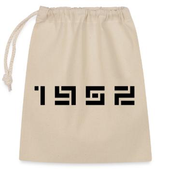 Year of Birth Birth Born In - Made in 1952 - Closable cotton gift bag (25x30cm) - nature - Front