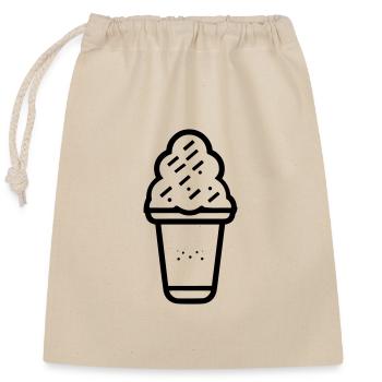 Sundae - Sac cadeau en coton avec cordon (25 x 30 cm) - nature - Devant