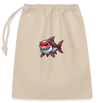 Piranhas - Sac cadeau en coton avec cordon (25 x 30 cm) - nature - Devant