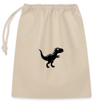 dinosaure - Sac cadeau en coton avec cordon (25 x 30 cm) - nature - Devant