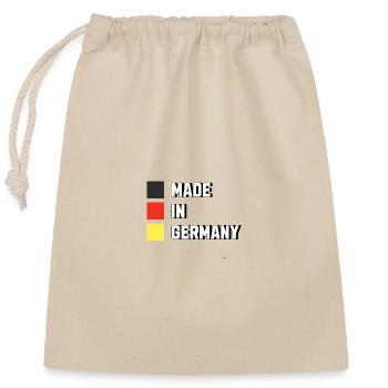 Made in Germany Deutschland Design - Closable cotton gift bag (25x30cm) - nature - Front