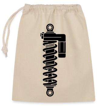 MTB Shock Suspension - Closable cotton gift bag (25x30cm) - nature - Front