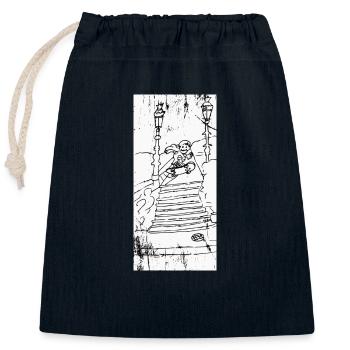 skate contest at the bridge of love Annecy 74 - Closable cotton gift bag (25x30cm) - navy - Front