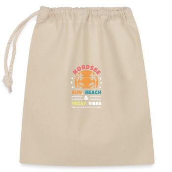 Ambiance estivale de la mer du Nord - Sac cadeau en coton avec cordon (25 x 30 cm) - nature - Devant