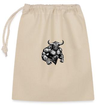 Bull Bull Muscles Beast - Sac cadeau en coton avec cordon (25 x 30 cm) - nature - Devant