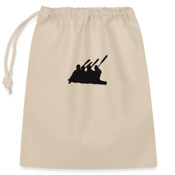 Kayak Foursome noir - Sac cadeau en coton avec cordon (25 x 30 cm) - nature - Devant