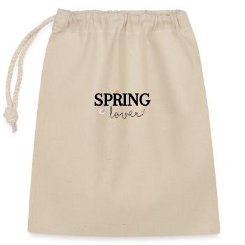 Amoureux du printemps - Sac cadeau en coton avec cordon (25 x 30 cm) - nature - Devant