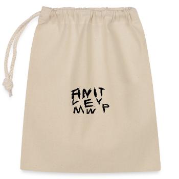Graffiti Handwriting Chaos Pattern - Closable cotton gift bag (25x30cm) - nature - Front