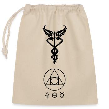 HermesTrismegistos&The Kybalion Protection and Energy - Closable cotton gift bag (25x30cm) - nature - Front