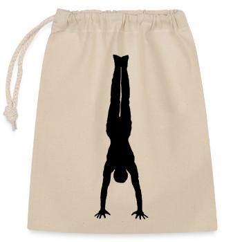 Handstand calisthenics skill - Verschließbarer Geschenkbeutel aus Baumwolle (25x30cm) - Natur - Vorne