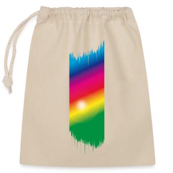 Color Spectrum - Rainbow - Closable cotton gift bag (25x30cm) - nature - Front