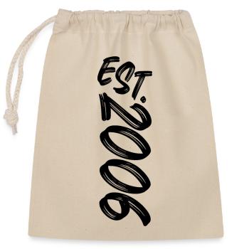 Est. 2006 - Established 2006 - Geburtstag Geschenk - Verschließbarer Geschenkbeutel aus Baumwolle (25x30cm) - Natur - Vorne