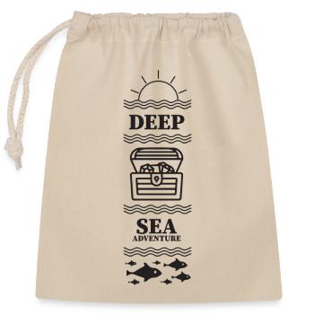 Aventure en haute mer - Sac cadeau en coton avec cordon (25 x 30 cm) - nature - Devant