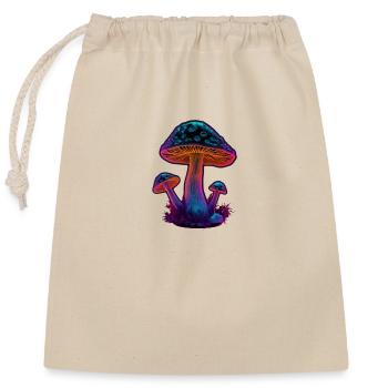 Mushroom Fungi Art Graphic - Closable cotton gift bag (25x30cm) - nature - Front