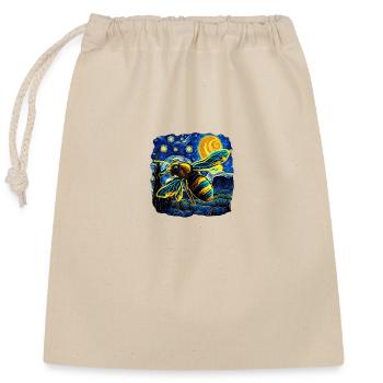 Drôle d’apiculteur Art Apiculture Amoureux - Sac cadeau en coton avec cordon (25 x 30 cm) - nature - Devant
