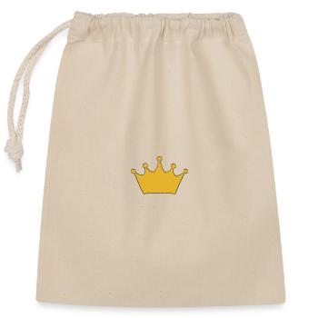 Couronne - Sac cadeau en coton avec cordon (25 x 30 cm) - nature - Devant
