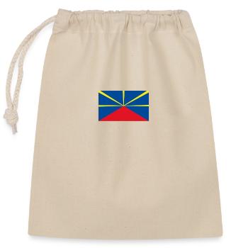 974 Ker Kreol - MAHAVELI Flagge - Verschließbarer Geschenkbeutel aus Baumwolle (25x30cm) - Natur - Vorne