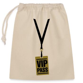 VIP pass - Closable cotton gift bag (25x30cm) - nature - Front