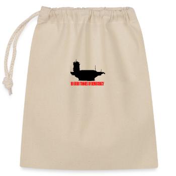 90 000 TONNES OF DEMOCRACY - Closable cotton gift bag (25x30cm) - nature - Front