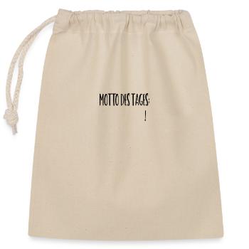Devise du jour : ___________ - Sac cadeau en coton avec cordon (25 x 30 cm) - nature - Devant