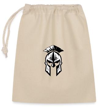 Casque Spartan Contrast Art - Sac cadeau en coton avec cordon (25 x 30 cm) - nature - Devant