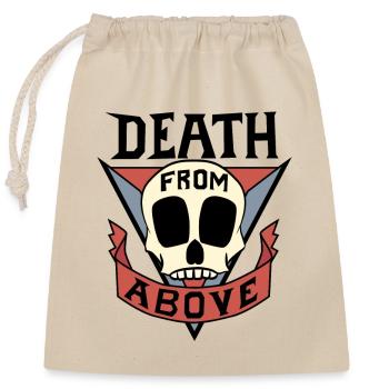 Death from above ! - Pour fond clair ! - Sac cadeau en coton avec cordon (25 x 30 cm) - nature - Devant