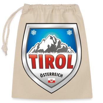 Tirolo Österreich - Closable cotton gift bag (25x30cm) - nature - Front