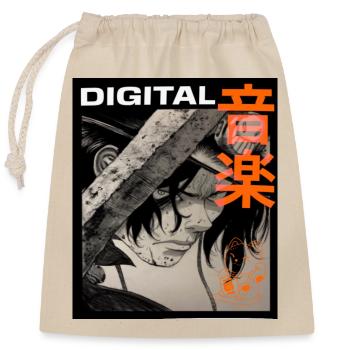 manga digital - Closable cotton gift bag (25x30cm) - nature - Front