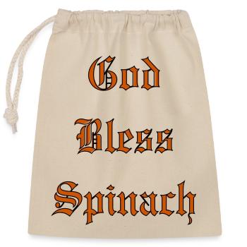 GodBlessSpinach - Closable cotton gift bag (25x30cm) - nature - Front