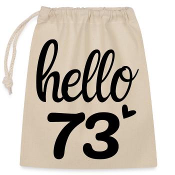 Hello 73 - Sac cadeau en coton avec cordon (25 x 30 cm) - nature - Devant