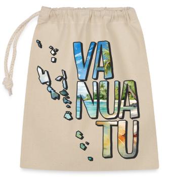 Carte aquarelle Vanuatu - Sac cadeau en coton avec cordon (25 x 30 cm) - nature - Devant