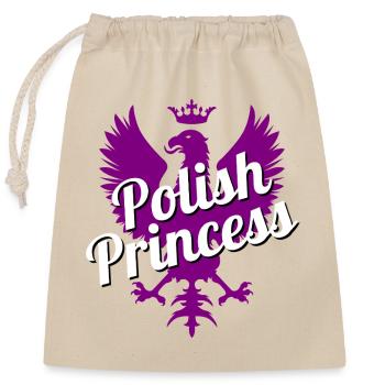Polish Princess - Polen - Prinzessin Poland Polska - Closable cotton gift bag (25x30cm) - nature - Front