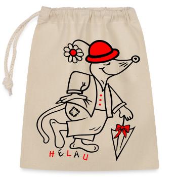 Carnival - Closable cotton gift bag (25x30cm) - nature - Front