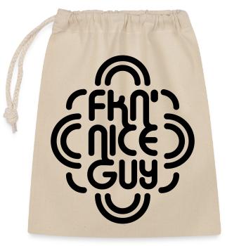 FKN Nice Guy - Closable cotton gift bag (25x30cm) - nature - Front