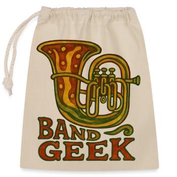 Band Geek - Verschließbarer Geschenkbeutel aus Baumwolle (25x30cm) - Natur - Vorne