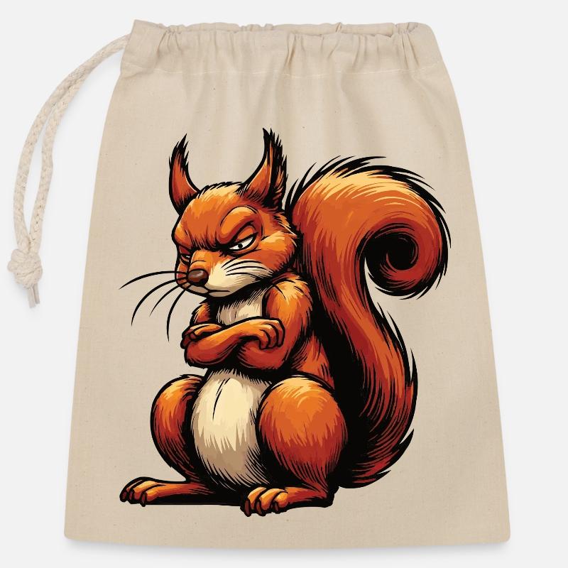 Squirrel Squirrel Squirrel Lover Rodent - Closable cotton gift bag (25x30cm) - nature
