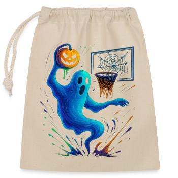Halloween Ghost Dunk Kürbis Sneaker - Verschließbarer Geschenkbeutel aus Baumwolle (25x30cm) - Natur - Vorne