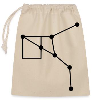Constellation Geometry Lines - Closable cotton gift bag (25x30cm) - nature - Front