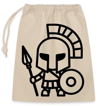 Spartan - Closable cotton gift bag (25x30cm) - nature - Front