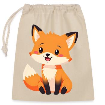 Renard - Sac cadeau en coton avec cordon (25 x 30 cm) - nature - Devant